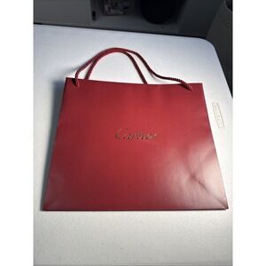 Authentic CARTIER Gift Bag - Size Medium 12.5" X 11" X 4.75" - EMPTY